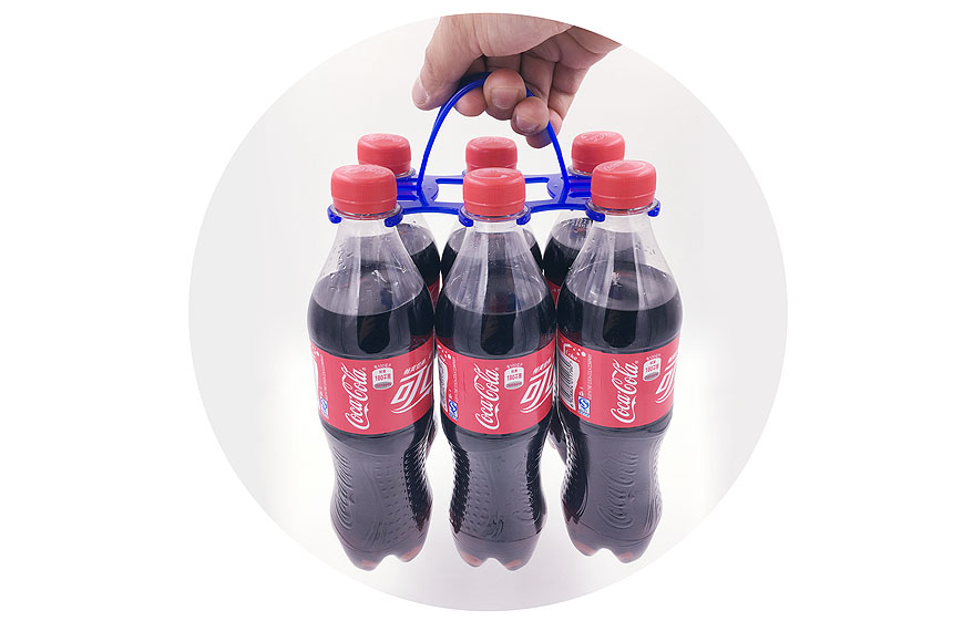 Reusable 6 Pack Plastic Carrying Handle