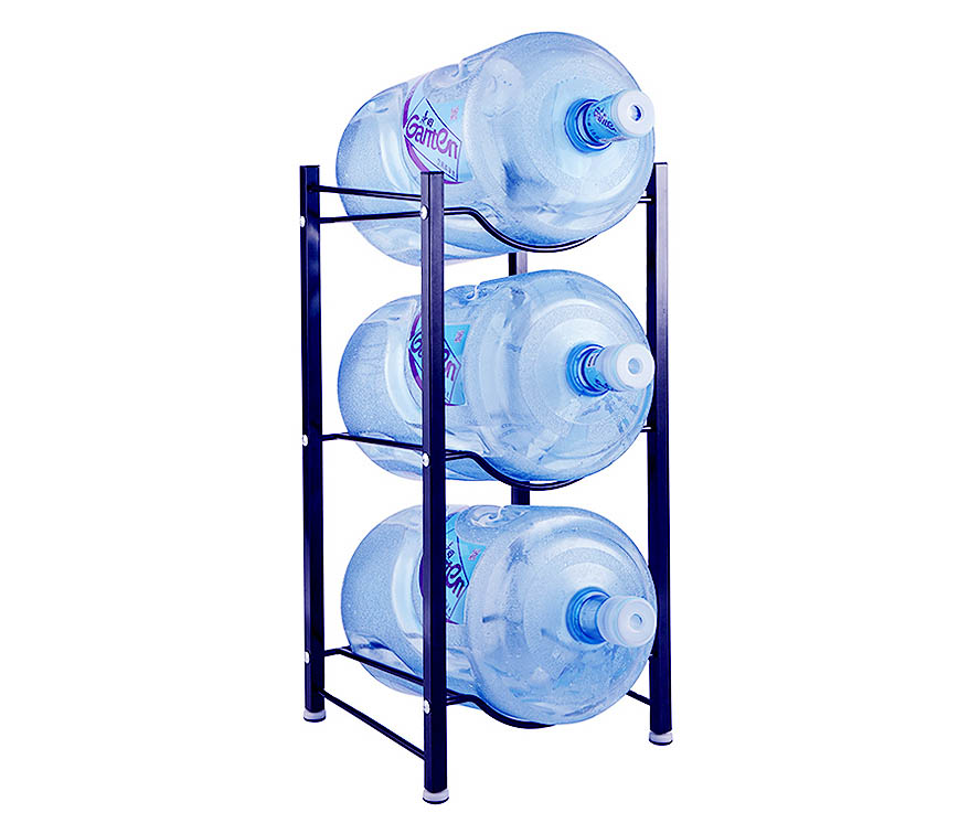 3 Tiered Steel 5 Gallon Water Bottle Storage Rack