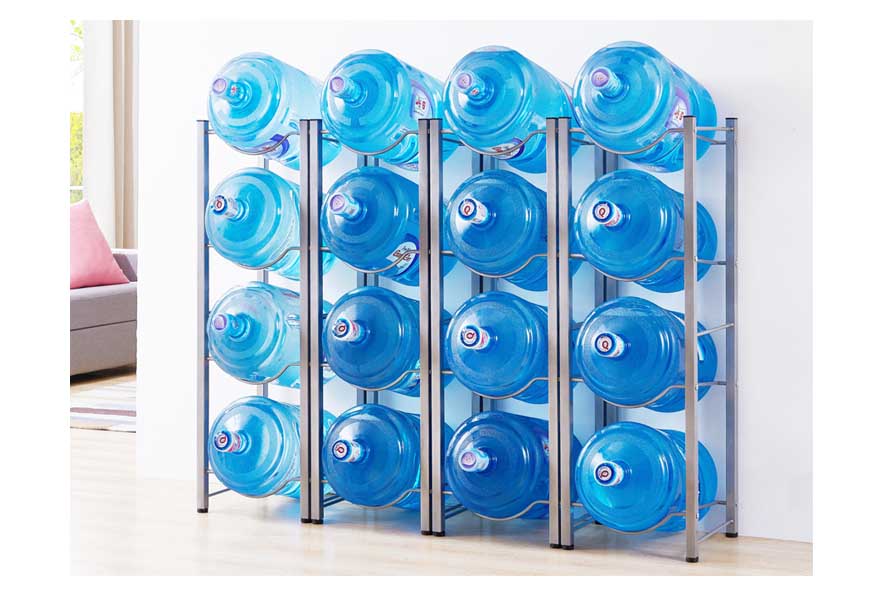 4 Tiered Steel 5 Gallon Water Bottle Storage Holder
